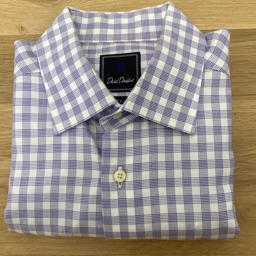 🐟DAVID DONAHUE mens button up dress shirt🐟